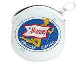 American Airlines Mercury Service Bag Sticker Round Coin Purse