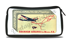 American Airlines 1940's Mexico Service Bag Sticker Travel Pouch