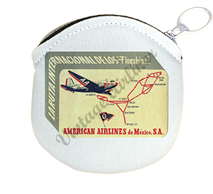 American Airlines Mexico Service Bag Sticker Round Coin Purse