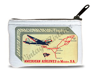 American Airlines Mexico Service Bag Sticker Rectangular Coin Purse