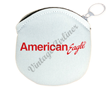 American Eagle Logo in Red Round Coin Purse