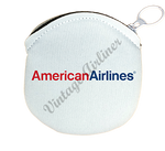 American Airlines in Red and Blue Round Coin Purse