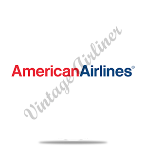 American Airlines in Red and Blue Round Coaster