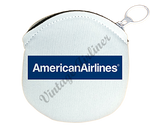 American Airlines in Blue Round Coin Purse