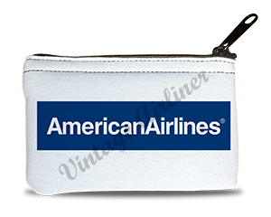 American Airlines in Blue Rectangular Coin Purse