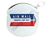 American Airlines Air Mail Sticker Round Coin Purse