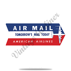AA Air Mail Sticker Round Coaster