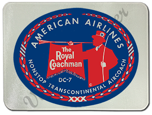 American Airlines Royal Coachman Bag Sticker Glass Cutting Board