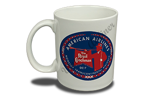 American Airlines Royal Coachman Service Bag Sticker  Coffee Mug