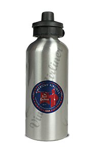 American Airlines 1950's Royal Coachman Service Bag Sticker Aluminum Water Bottle