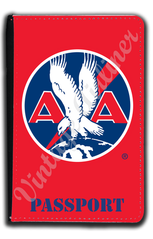 AA 1930's Logo Red Passport Case