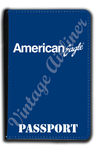 American Eagle Logo Blue Passport Case