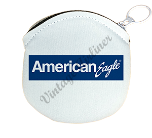 American Eagle Logo in Blue Round Coin Purse