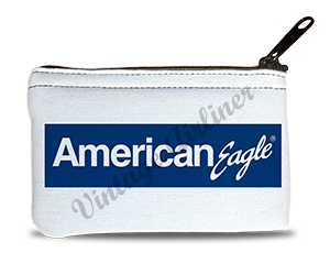 American Eagle Blue Logo Bag Sticker Rectangular Coin Purse