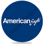 American Eagle Blue Logo Round Coaster