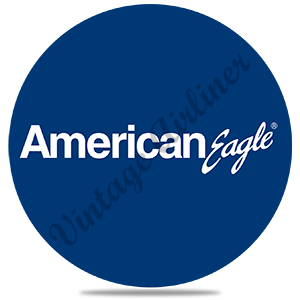 American Eagle Blue Logo Round Coaster