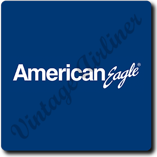 American Eagle Blue Logo Square Coaster