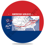 American Airlines Flagship Fleet Route Logo Round Coaster