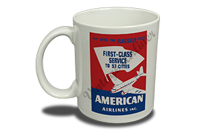 American Airlines DC-3 First Class Cover  Coffee Mug