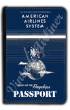 American Airlines 1937 Timetable Cover Passport Case