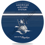 American Airlines 1937 Timetable Cover Round Coaster