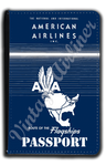 American Airlines 1944 Timetable Cover Passport Case
