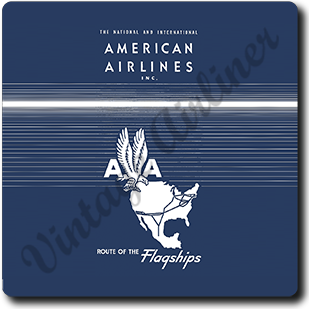 American Airlines 1940's Timetable Cover Square Coaster