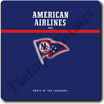 American Airlines 1930's Timetable Cover Square Coaster