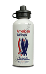 American Airlines 1970's Eagle Timetable Cover Aluminum Water Bottle