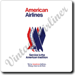 American Airlines Eagle Timetable Cover Square Coaster