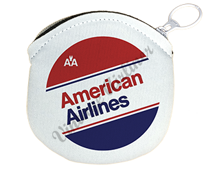American Airlines 1980's Timetable Round Coin Purse