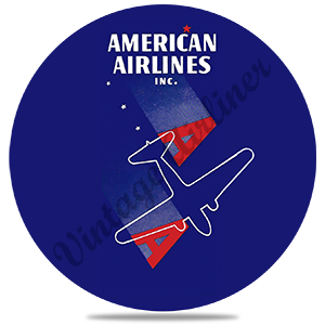 American Airlines 1930's Ticket Jacket Round Coaster