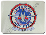 American Airlines Pilot Bag Sticker Glass Cutting Board