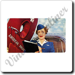AA 1950's Flight Attendant Square Coaster