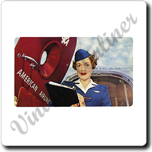 AA 1950's Flight Attendant Square Coaster