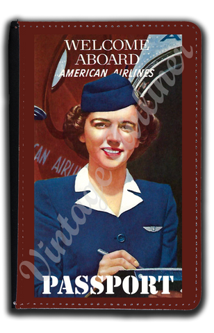 AA 1940's Flight Attendant Passport Case