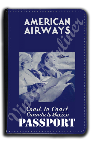 AA 1930's Blue Timetable Cover Passport Case