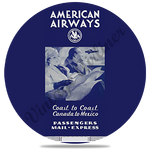 AA 1930's Blue Timetable Cover Round Coaster