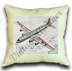 AA Flagship DC-6 Linen Pillow Case Cover