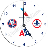 AA Historical Logos Wall Clock