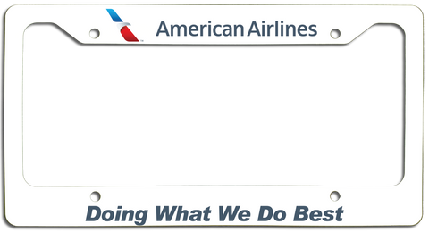 American Airlines - Doing What We Do Best - with New AA Logo License Plate Frame