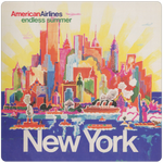 AA New York City Travel Poster Square Coaster