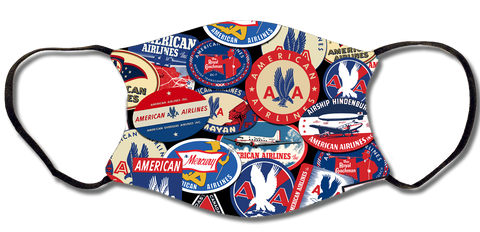 American Airlines Vintage Collage Face Mask