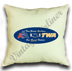 American Airlines/TWA Merger Linen Pillow Case Cover