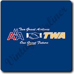 American Airlines/TWA Merger Square Coaster