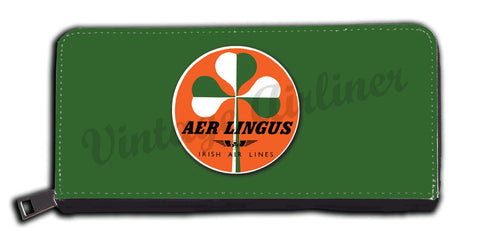 Aer Lingus Green & White Shamrock Wallet