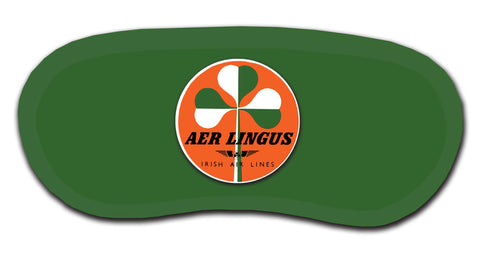 Aer Lingus Green & White Shamrock Sleep Mask