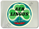 Aer Lingus Vintage Bag Sticker Glass Cutting Board