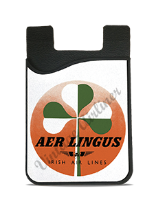 Aer Lingus Irish Air Lines Green and White Shamrock Vintage Card Caddy