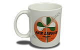 Aer Lingus Green and White Shamrock Bag Sticker  Coffee Mug